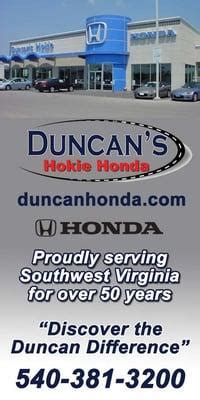 duncan honda christiansburg virginia|Hokie Honda 